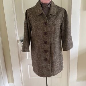 Ambition 3/4 Sleeve Vintage Style Button‎ Up Jacket medium